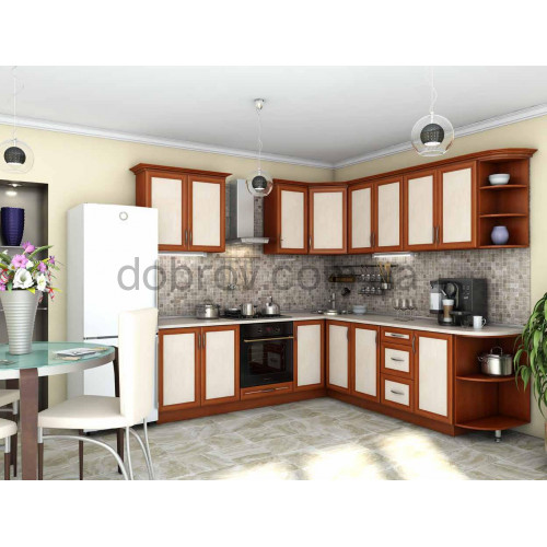 Кухня Контур яблоня локарна темная в Добров Меблі Кухня Контур яблоня локарна темная в Добров Меблі