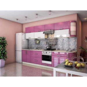 Кухня Гламур лиловый металлик