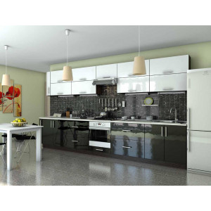 Кухня Гламур белый глянец