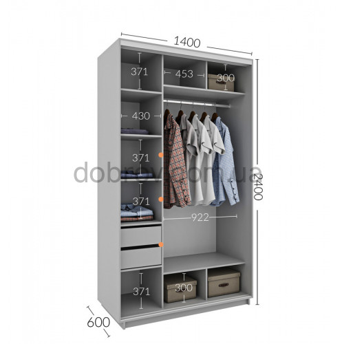 Купити Шафа-купе 140x60x240 в Добров Меблі Купити Шафа-купе 140x60x240 в Добров Меблі