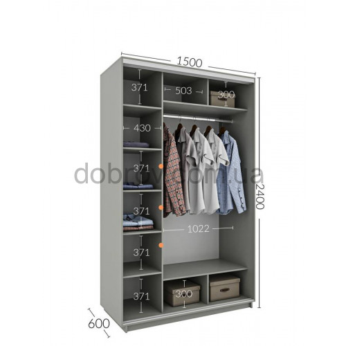 Купити Шафа-купе 150x60x240 в Добров Меблі Купити Шафа-купе 150x60x240 в Добров Меблі