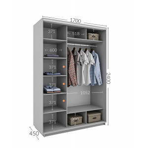 Шафа-купе 170x60x240