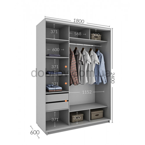 Купити Шафа-купе 180x60x240 в Добров Меблі Купити Шафа-купе 180x60x240 в Добров Меблі