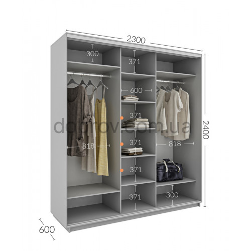 Купити Шафа-купе 230x60x240 в Добров Меблі Купити Шафа-купе 230x60x240 в Добров Меблі