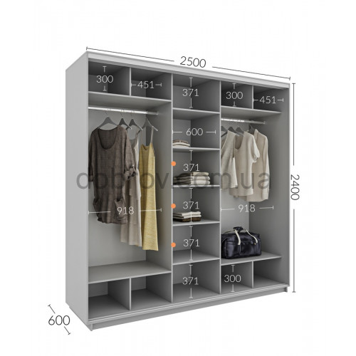 Купити Шафа-купе 250x60x240 в Добров Меблі Купити Шафа-купе 250x60x240 в Добров Меблі