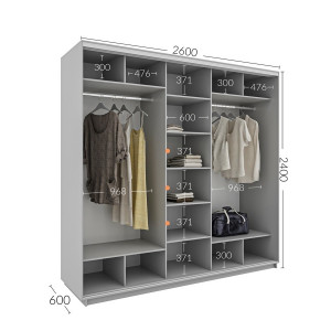 Шкаф-купе 260x60x240