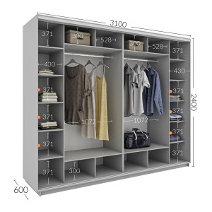 Шкаф-купе 310x60x240