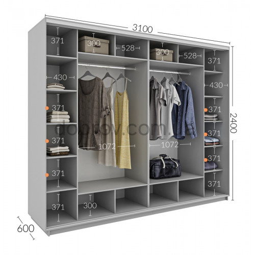 Купити Шафа-купе 310x60x240 в Добров Меблі Купити Шафа-купе 310x60x240 в Добров Меблі