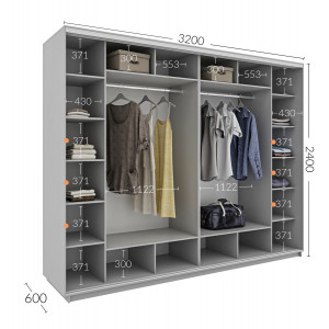 Шкаф-купе 320x60x240