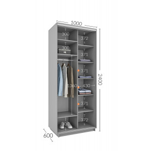 Шкаф-купе Практик 1 100x60x240