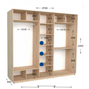 Шкаф-купе Практик 137 270x60x240