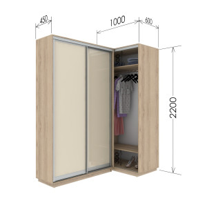 Приставна шафа-купе Гарант 100x60x220 см
