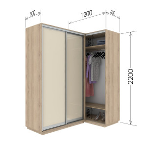 Приставна шафа-купе Гарант 120x60x220 см