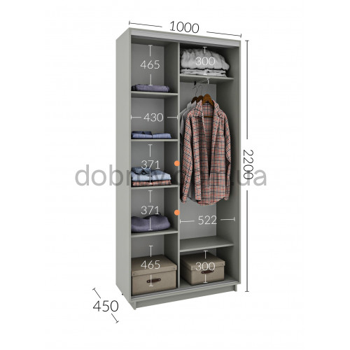 Купити Шафа-купе 100x45x220 в Добров Меблі Купити Шафа-купе 100x45x220 в Добров Меблі