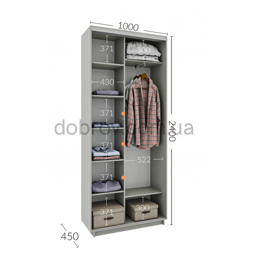 Шкаф-купе 100x45x240 в Добров Меблі Шкаф-купе 100x45x240 в Добров Меблі