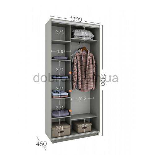 Купити Шафа-купе 110x45x240 в Добров Меблі Купити Шафа-купе 110x45x240 в Добров Меблі