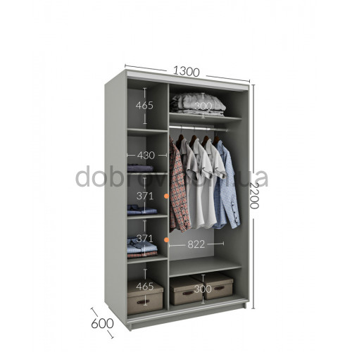 Шкаф-купе 130x60x220 в Добров Меблі Шкаф-купе 130x60x220 в Добров Меблі