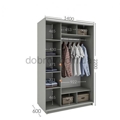 Шкаф-купе 140x60x220 в Добров Меблі Шкаф-купе 140x60x220 в Добров Меблі