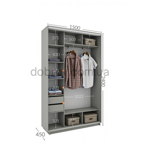 Шкаф-купе 150x45x240 в Добров Меблі Шкаф-купе 150x45x240 в Добров Меблі