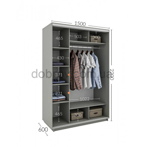 Шкаф-купе 150x60x220 в Добров Меблі Шкаф-купе 150x60x220 в Добров Меблі