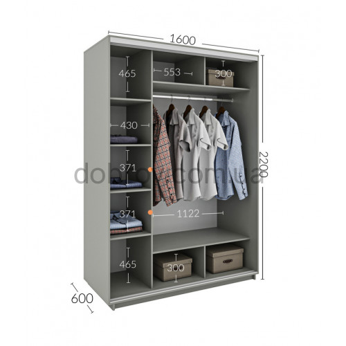 Шкаф-купе 160x60x220 в Добров Меблі Шкаф-купе 160x60x220 в Добров Меблі