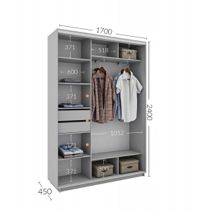 Шкаф-купе 170x45x240