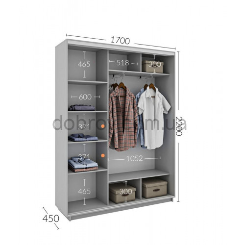Шкаф-купе 170x45x220 в Добров Меблі Шкаф-купе 170x45x220 в Добров Меблі