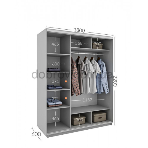 Купити Шафа-купе 180x60x220 в Добров Меблі Купити Шафа-купе 180x60x220 в Добров Меблі