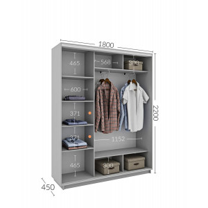 Шкаф-купе 180x45x220