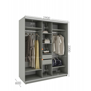 Шкаф-купе 190x60x220