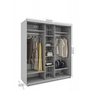 Шкаф-купе 200x60x220