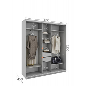 Шафа-купе 200x45x220