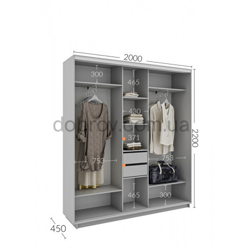 Купити Шафа-купе 200x45x220 в Добров Меблі Купити Шафа-купе 200x45x220 в Добров Меблі
