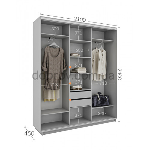 Купити Шафа-купе 210x45x240 в Добров Меблі Купити Шафа-купе 210x45x240 в Добров Меблі