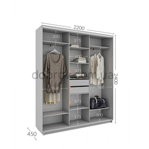 Купити Шафа-купе 220x45x240 в Добров Меблі Купити Шафа-купе 220x45x240 в Добров Меблі