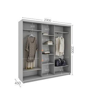 Шкаф-купе 230x45x220