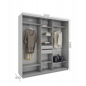 Шкаф-купе 240x45x240