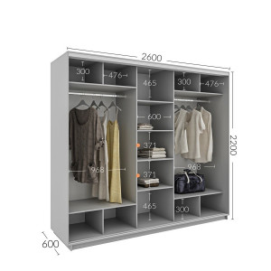 Шафа-купе 260x60x220