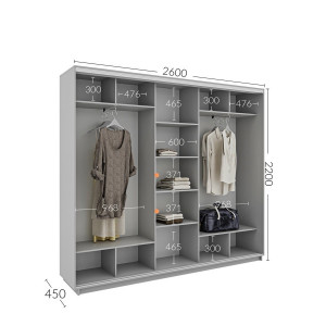 Шкаф-купе 260x45x220