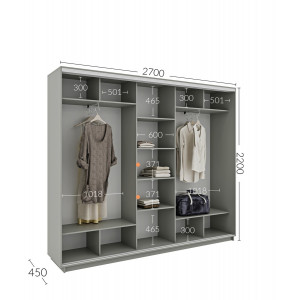 Шафа-купе 270x45x220