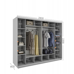 Шкаф-купе 280x60x220
