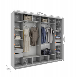 Шафа-купе 290x45x240