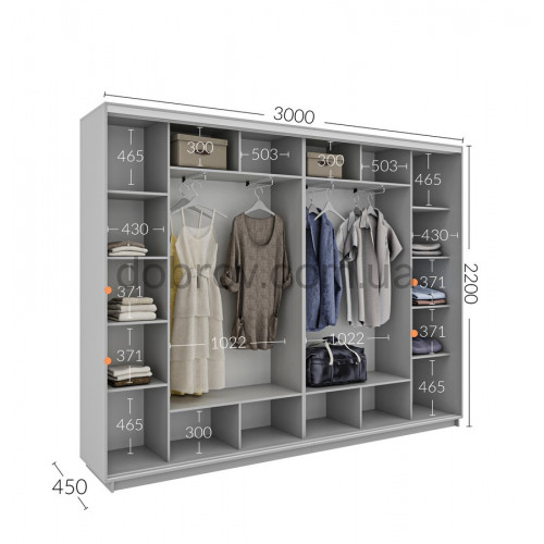 Шкаф-купе 300x45x240 в Добров Меблі Шкаф-купе 300x45x240 в Добров Меблі