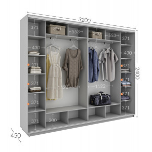 Шкаф-купе 320x45x240