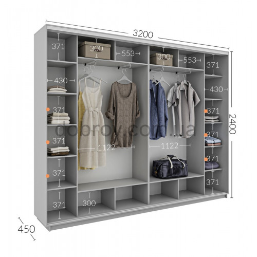 Купити Шафа-купе 320x45x240 в Добров Меблі Купити Шафа-купе 320x45x240 в Добров Меблі