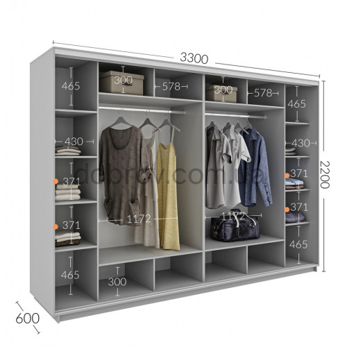 Купити Шафа-купе 330x60x220 в Добров Меблі Купити Шафа-купе 330x60x220 в Добров Меблі