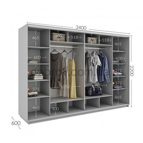 Шкаф-купе 340x60x220 в Добров Меблі Шкаф-купе 340x60x220 в Добров Меблі