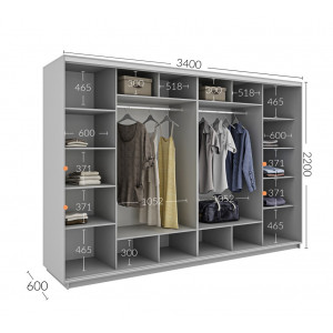Шафа-купе 340x60x220