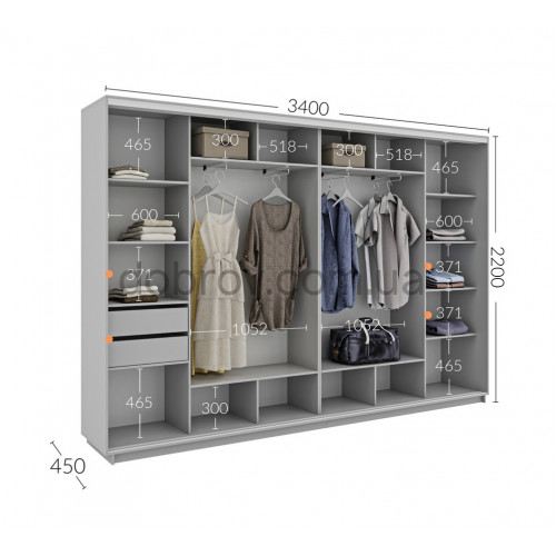 Купити Шафа-купе 340x45x220 в Добров Меблі Купити Шафа-купе 340x45x220 в Добров Меблі