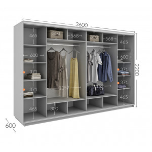 Шкаф-купе 360x60x220